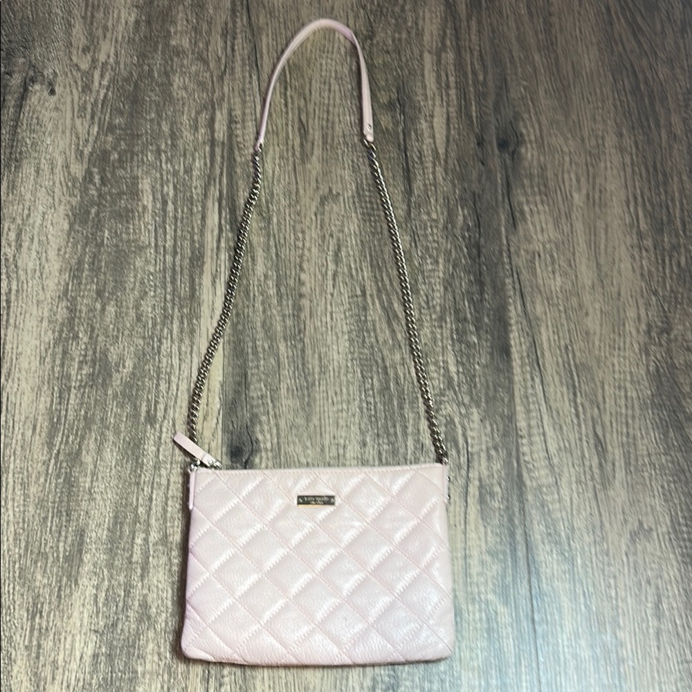 Elegant Pink Quilted Crossbody Bag
